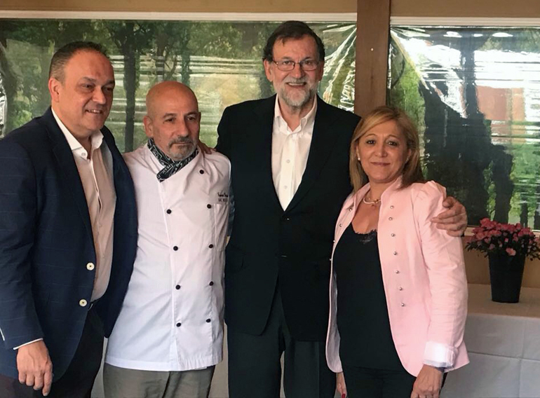 Mariano Rajoy en restaurante Sal Negra