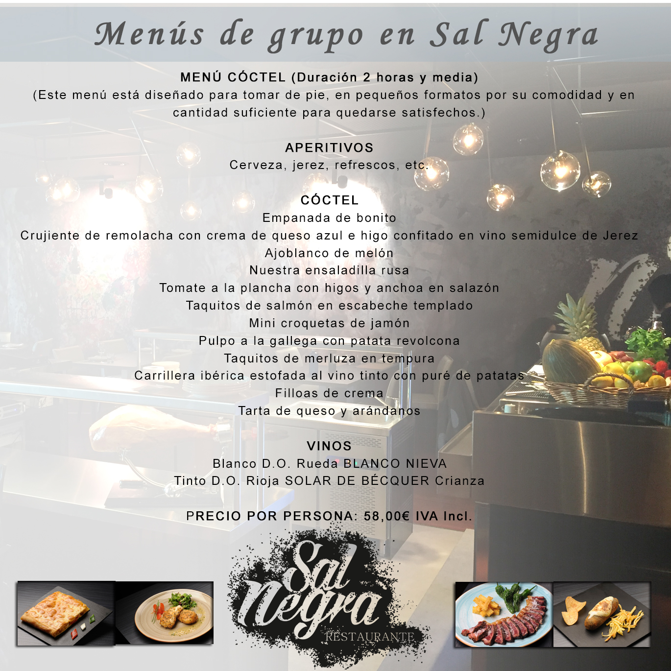 menús celebración grupo, comidas de grupo, cenas de grupo, restaurante madrid