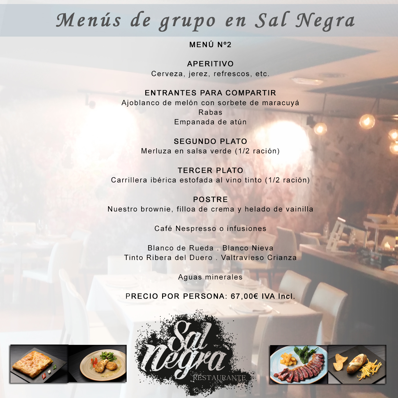 menús celebración grupo, comidas de grupo, cenas de grupo, restaurante madrid